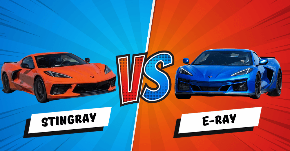 2024 Corvette Stingray vs. E-Ray How the Hybrid 'Vette Compares with its Gas-Powered Sibling - banner
