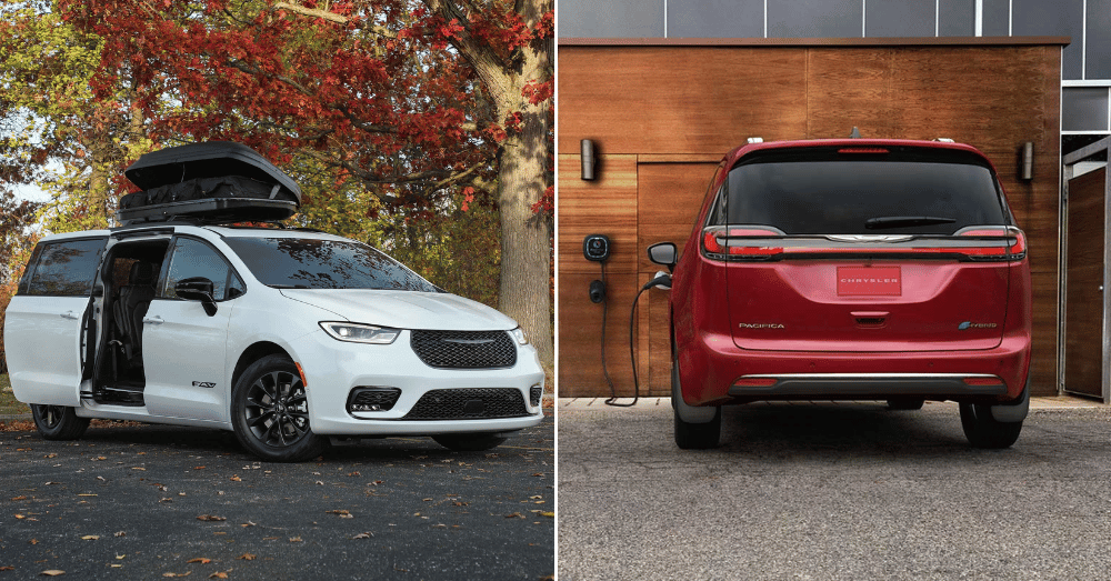 2025 Chrysler Pacifica vs. Pacifica Hybrid - which minivan is right for your family - banner