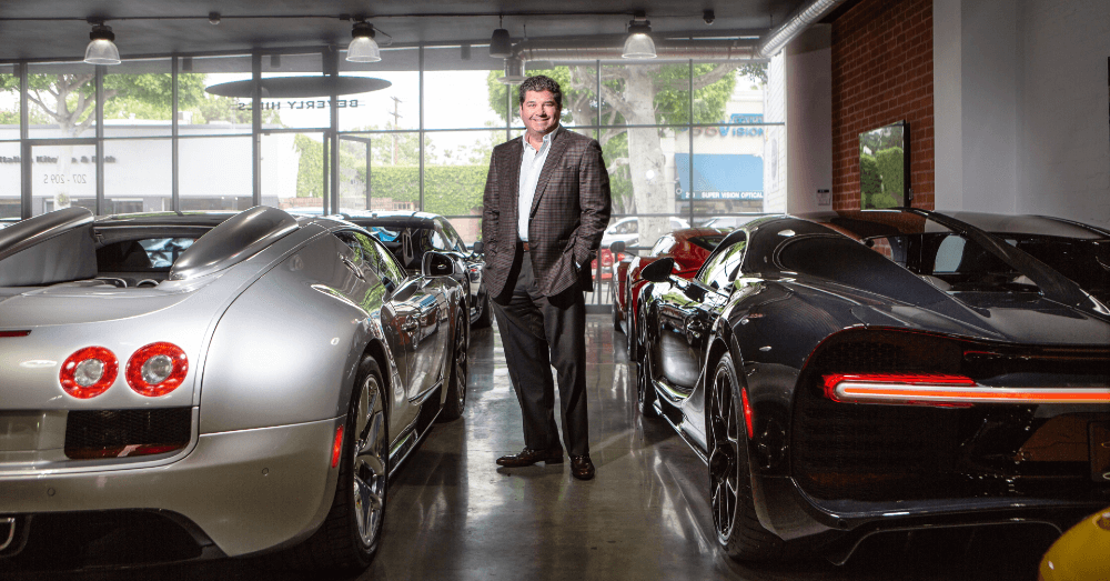 Steven Posner Posed with Exotic Supercars